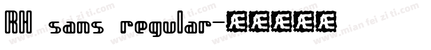 RH sans regular字体转换